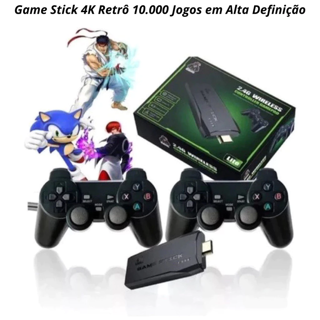 Game Stick 4K retrô com clássicos em alta definição